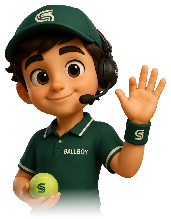 BallBoy, SetZone's assistant, waving